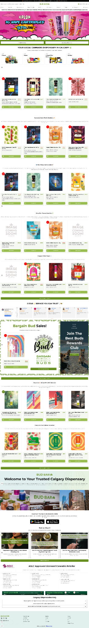 Bud Bar branded online storefront