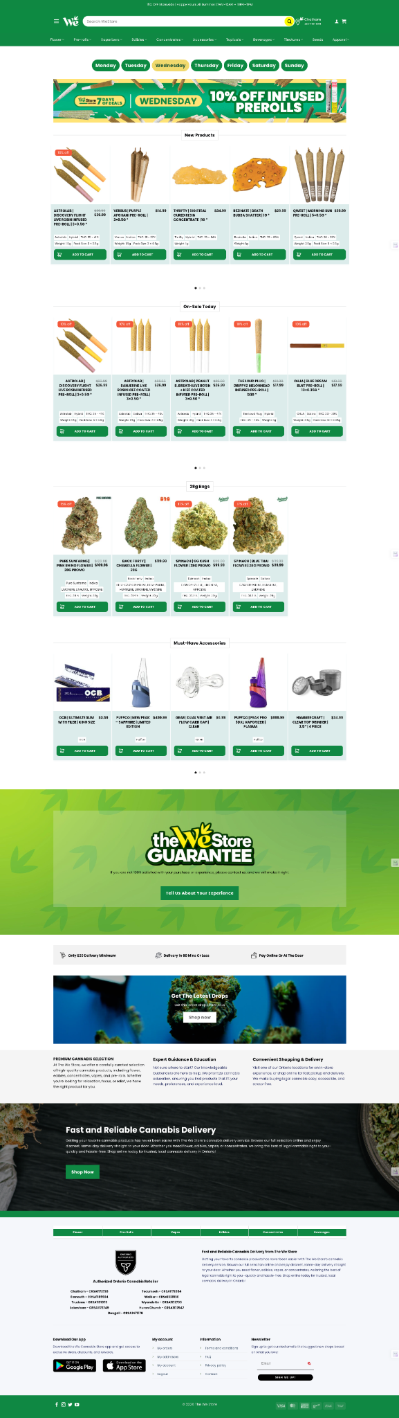 The We Store branded online storefront